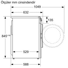 Siemens WG42A1X2TR i300 9KG 1200 Devir A Çamaşır Makinesi Beyaz