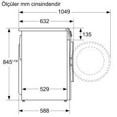 Siemens WG42A2X3TR i300 9KG 1200 Devir A Çamaşır Makinesi Beyaz