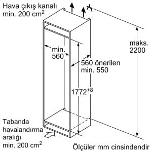 Siemens KI87SAFE0N iQ500 Ankastre Soğutucu 276Lt