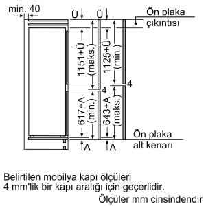 Siemens KI87SAFE0N iQ500 Ankastre Soğutucu 276Lt