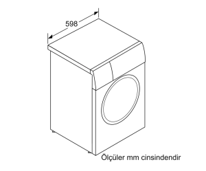 Siemens WG54B2ASTR iQ700 Çamaşır Makinesi i-Dos 10 kg 1400 Devir Home Connect Gümüş